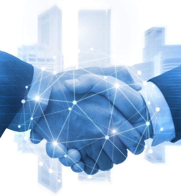 Partnership,-,Business,Man,Shaking,Hands,With,Effect,Digital,Network